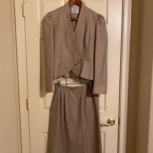 Tan business suit